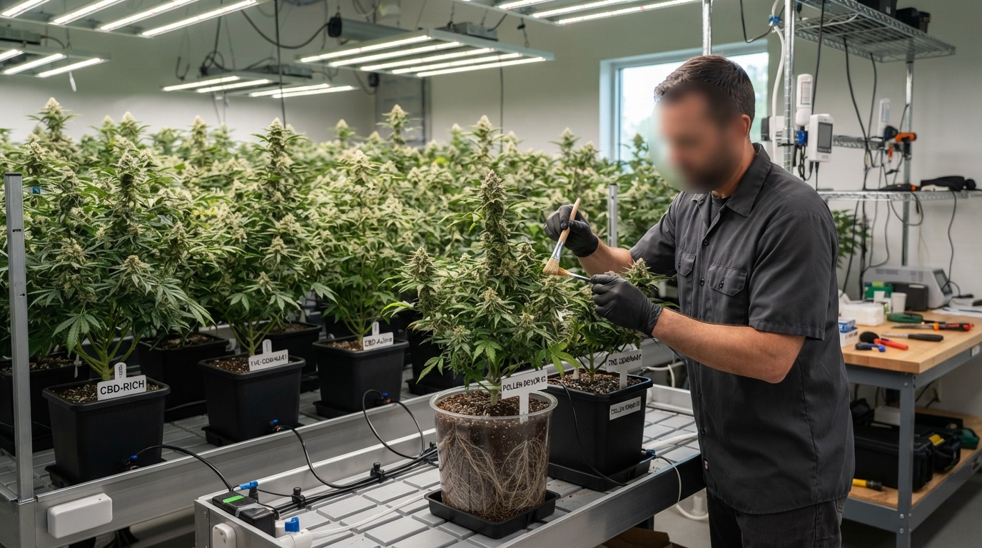 Cannabis Crossbreeding and Cannabinoid Profiles: Modulating THC and CBD Content