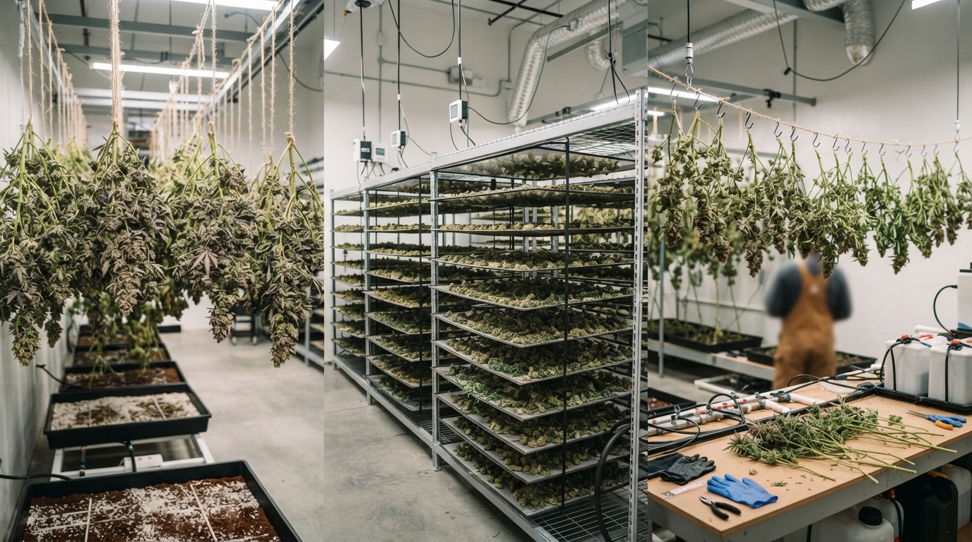 Cannabis Drying Methods: Comparing Air Drying, Hang Drying, and Rack Drying
