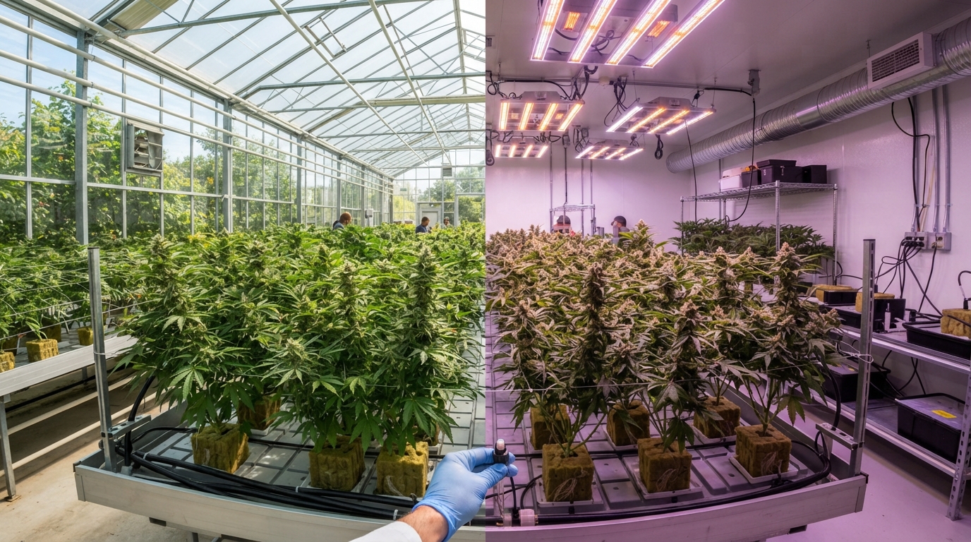 Cannabis Greenhouse vs. Indoor Cultivation: Pros and Cons