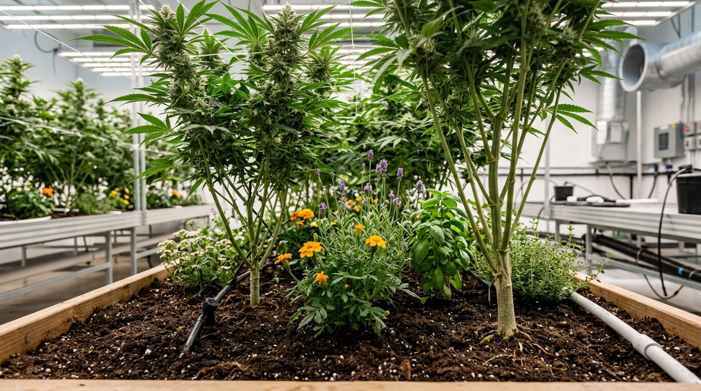 Companion Planting for Pest Control in Cannabis Gardens