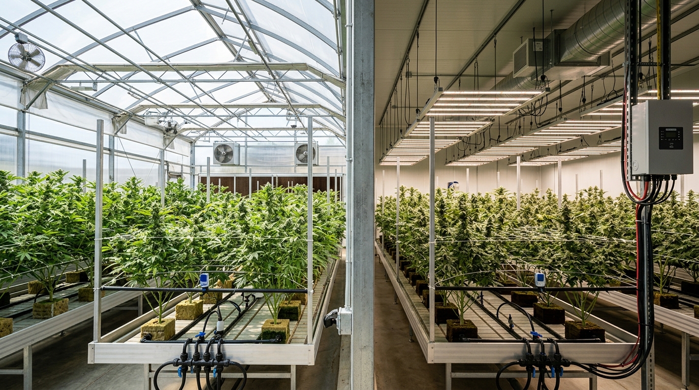 Cost Efficiency of Greenhouse vs. Indoor Cannabis Growing: Factors to Consider