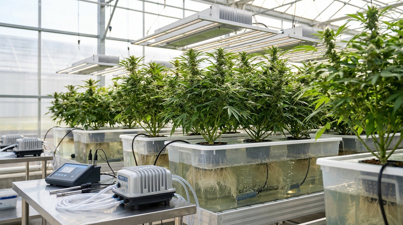 DWC Hydroponic System for Cannabis Cultivation