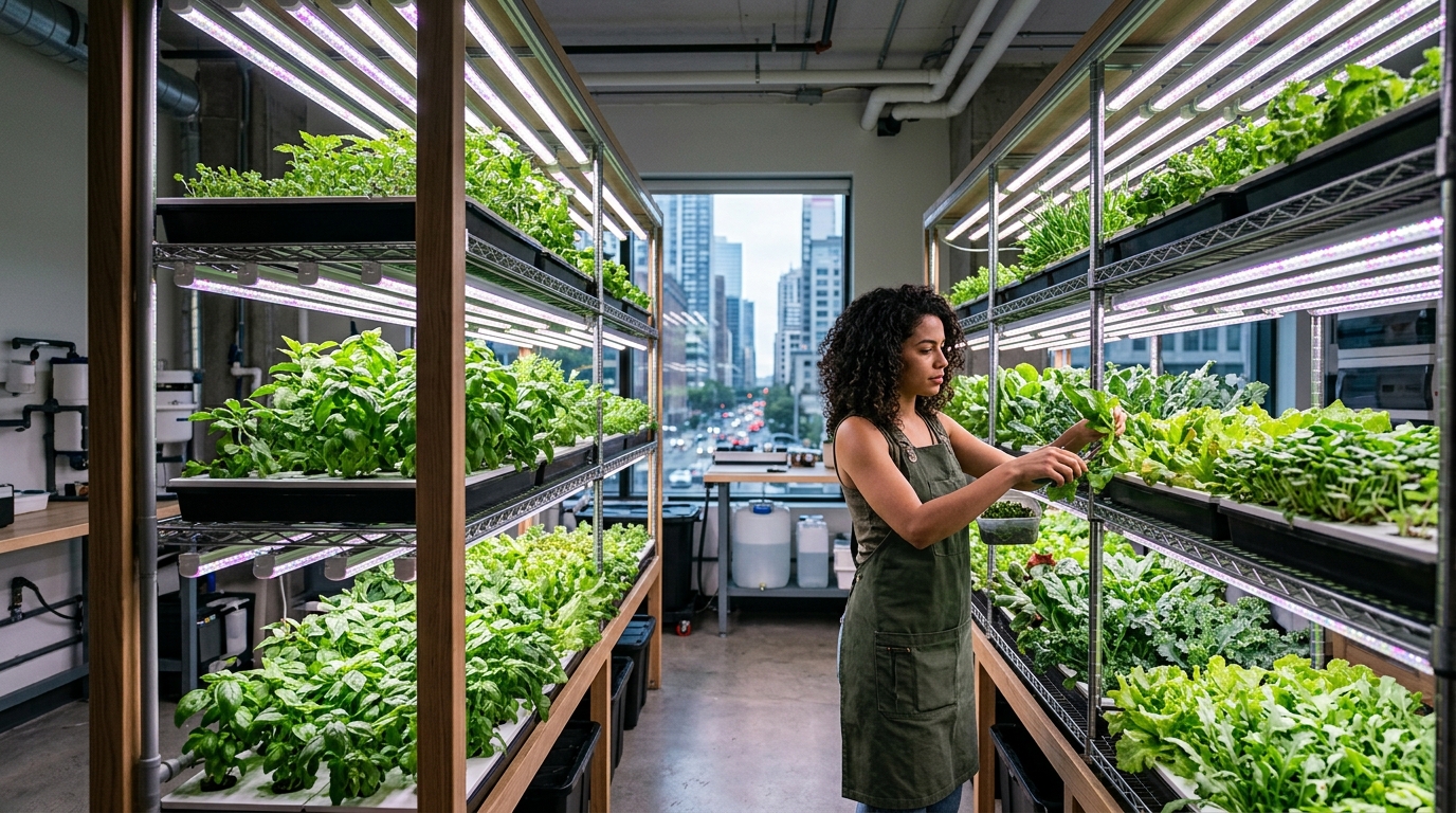 Transforming Small Spaces into Miniature Farms Using LED Grow Lights